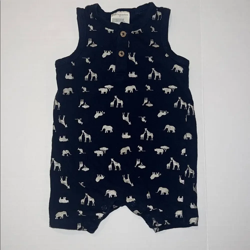Carter's & First Impressions Safari Rompers - 3M